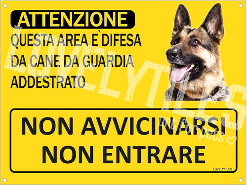 Pastore tedesco cartello targa - pastore,