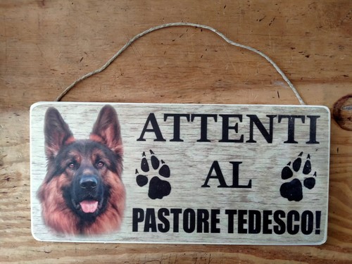 Cartello targa cane pastore - cartello,